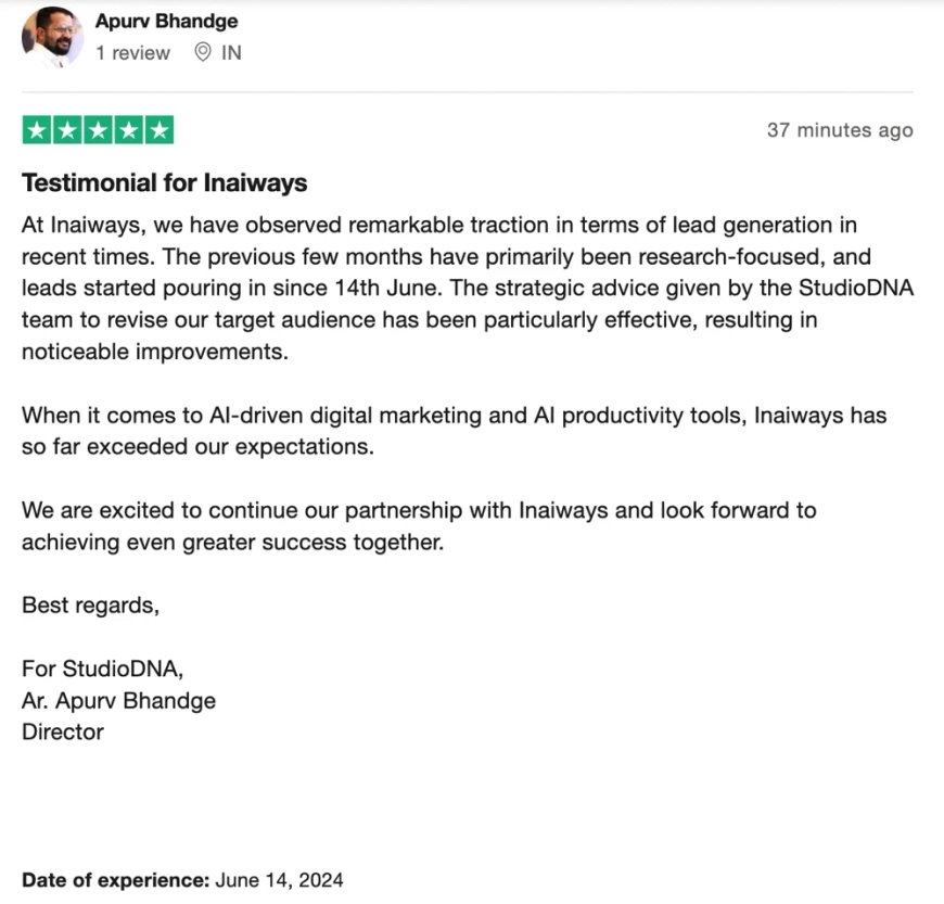 Testimonial by StudioDNA